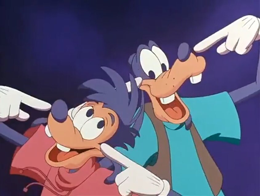 ここへ到着するグーフィー マックス アニメ