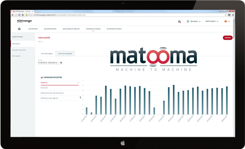 MatoomaM2M's tweet photo. La plataforma #M2MManager de @MatoomaM2M facilita la gestión de la #conectividad #M2M:

👉 Único punto de interlocución
👉 Control del consumo
👉 Una única factura al mes
👉 Personalización de los campos

#IoT #InternetdelasCosas #MatoomaESP #Tecnologia📲

https://t.co/dfjl5yfgQj https://t.co/xPm9R5wYf7
