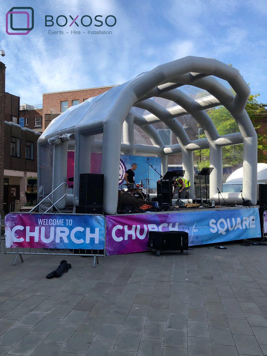 BOXOSOav's tweet photo. ☀️ Our Inflatable Stage is looking great at Church in the Square, Liverpool! ☀️
. 
.
#churchinthesquare #events #eventinspration #inflatablestage #stages #stage #summer #sunsout #eventinspiration #summer2018 #takethestage #Liverpool https://t.co/80mfD838Oc