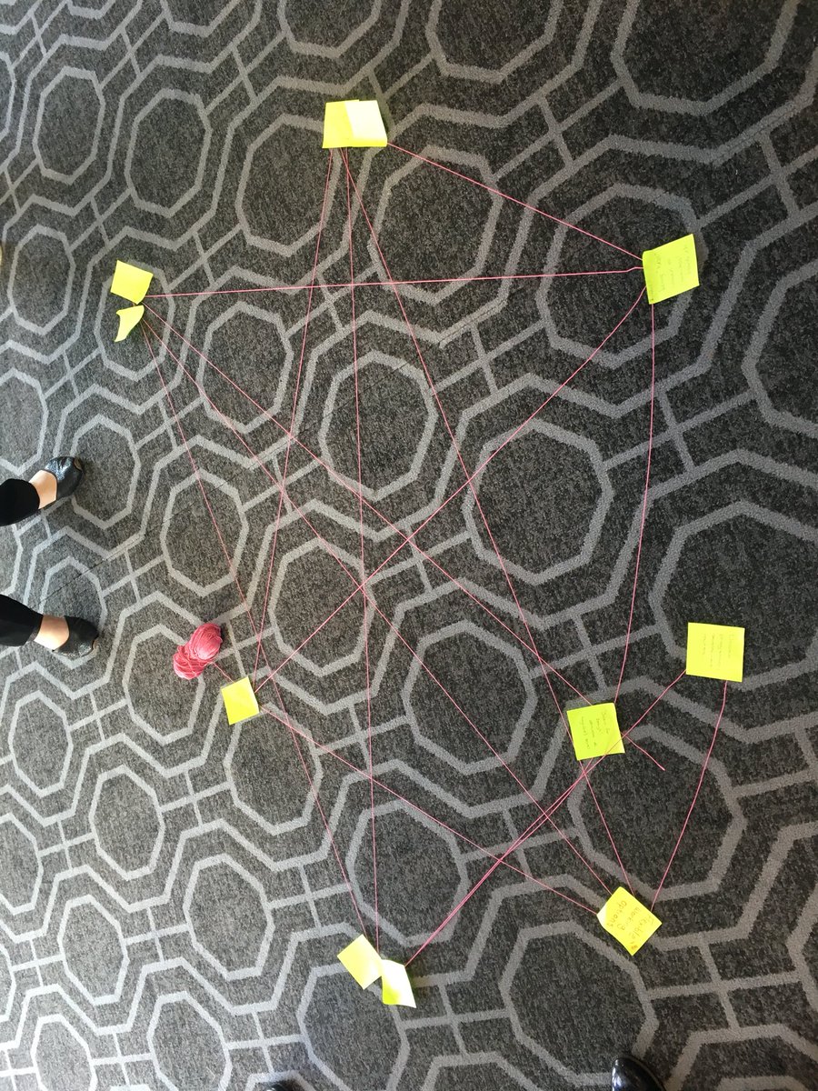 SuzSim88's tweet photo. Helps and hindrances for women aspiring to senior roles, via the use of wool and post-its! Eye-opening #lfaurora #starofhindrance https://t.co/sHYdXbYDct