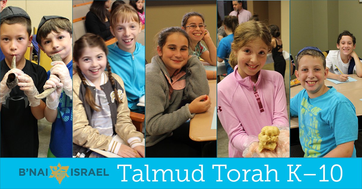 Register online now for Talmud Torah 2018-19/5779! Early Bird discount through June 15. bnaiisraelcong.org/talmudtorahreg…