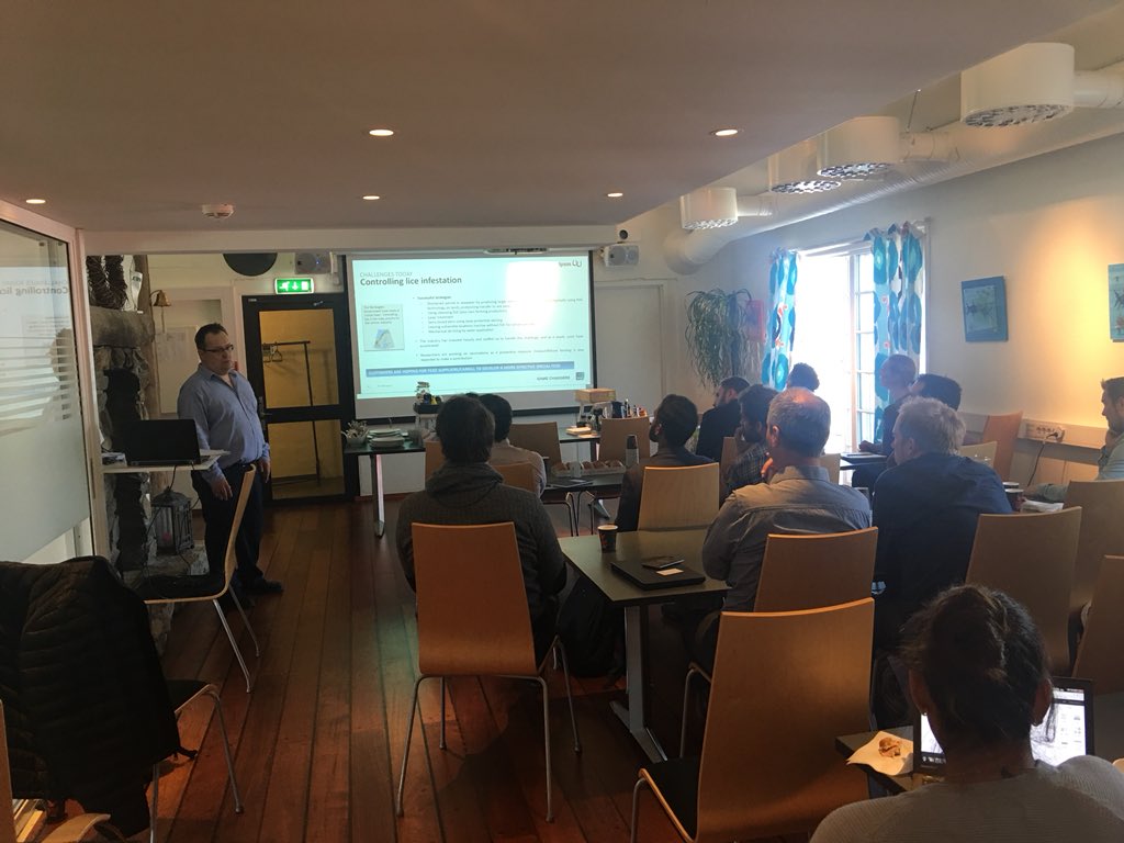 hatchblue1's tweet photo. Huge thanks to #AlexMarsh for sharing some incredible insights on customer thinking & feedback with our cohort industry week visit to @Cargill HQ in Norway @NCESeafood @BTOnews @GANConnect @rajamanohar @Manolinaqua @jalaiot @Algaepro1 @AquaSparkImpact https://t.co/mQgiIf9Qnu