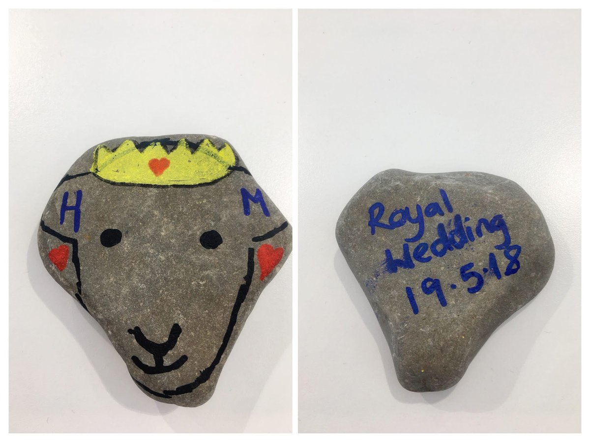 This is why we have the best fans.

Elise and her mum visited our Kendal shop last weekend and gave us a gift: Elise's decorated herdy rock for the royal wedding! Isn't this amazing? 😍