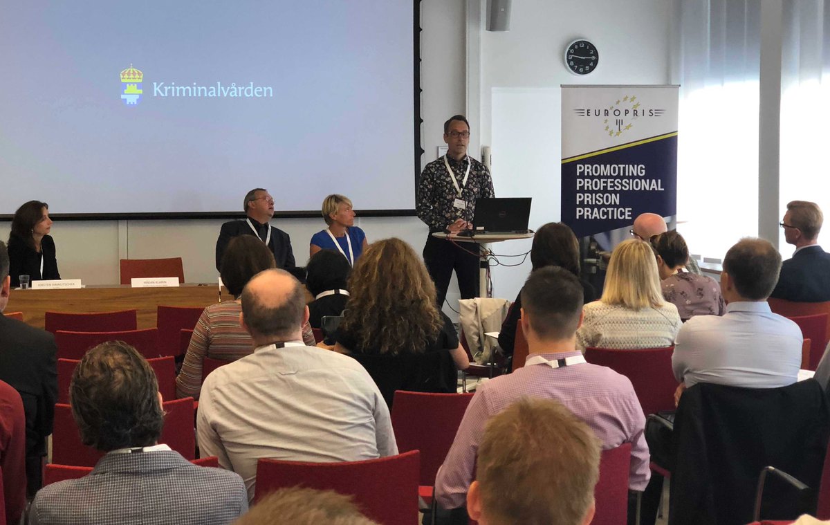 Kriminalvarden's tweet photo. I dag inleds @EuroPrisOrg fjärde ICT-workshop, ett forum för erfarenhetsutbyte inom IT för europeisk kriminalvård. Sverige står som värdland för konferensen med över 60 deltagare från 23 europeiska länder. #ictworkshop #krimtech #krimvård https://t.co/d0y7l2eKHh