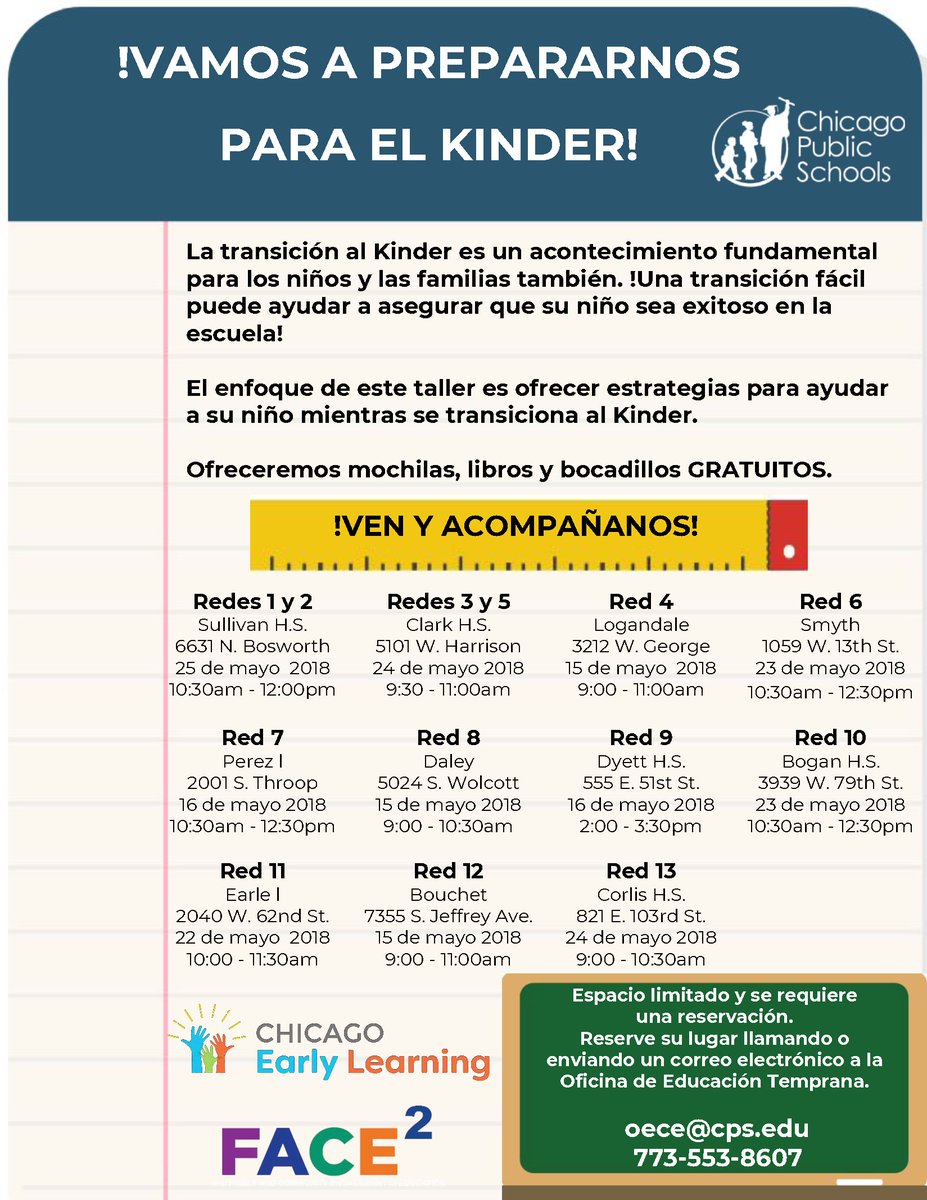 cps__face's tweet image. Are you ready for your child to be a kindergartener? Join others parents to learn strategies on how to prepare. There are 5 more events happening this week happening at various @CPSParentU campuses! Lots of free resources to take home! @lkniskern @Thyatiria @CPS_Network1
