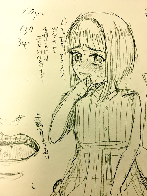 電車で描いた歯の矯正つけてるひかるメモです 