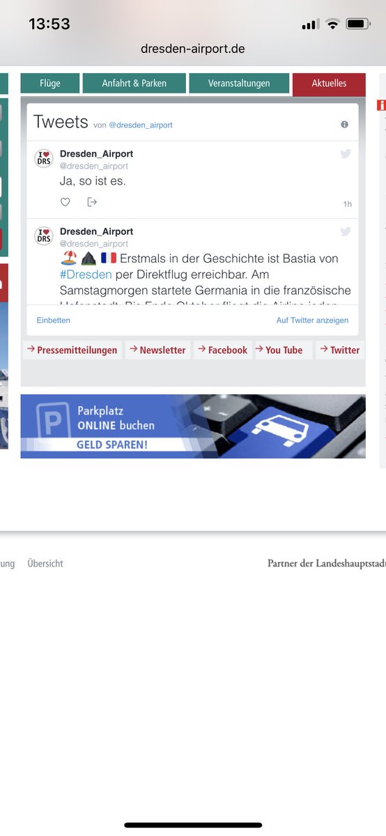 dige_s's tweet photo. @dresden_airport wer jetzt nichts von der #Fliegerbombe weiß, findet auf der Flughafen Webseite unter Aktuelles keine Infos zu den Ausfällen und Versp��tungen https://t.co/b9p1Av1psP