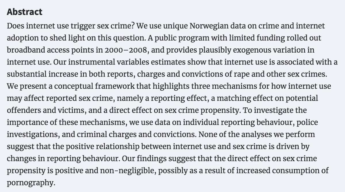 Bhuller et al. (2013) "Broadband Internet: An Information Superhighway to Sex Crime?” https://doi.org/10.1093/restud/rdt013