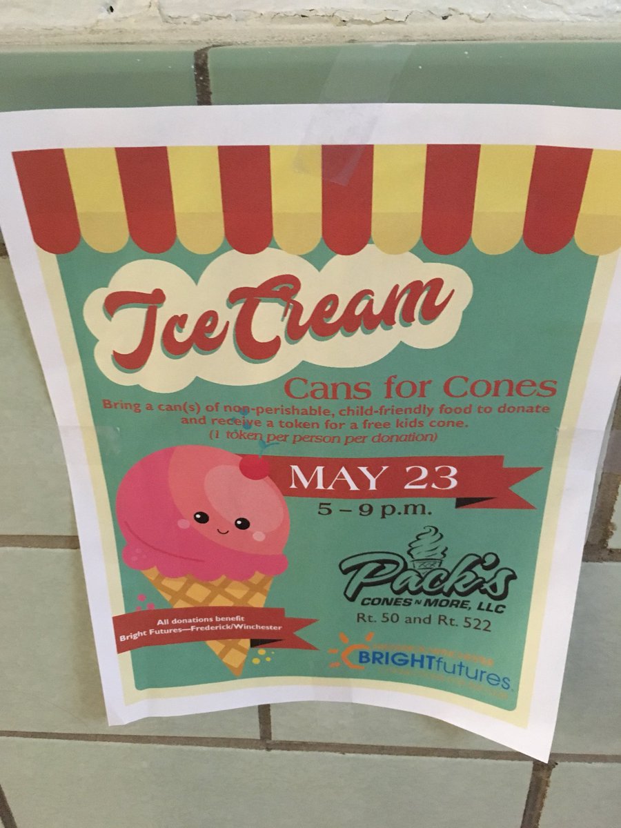 Bright Futures cans for cones tonight!