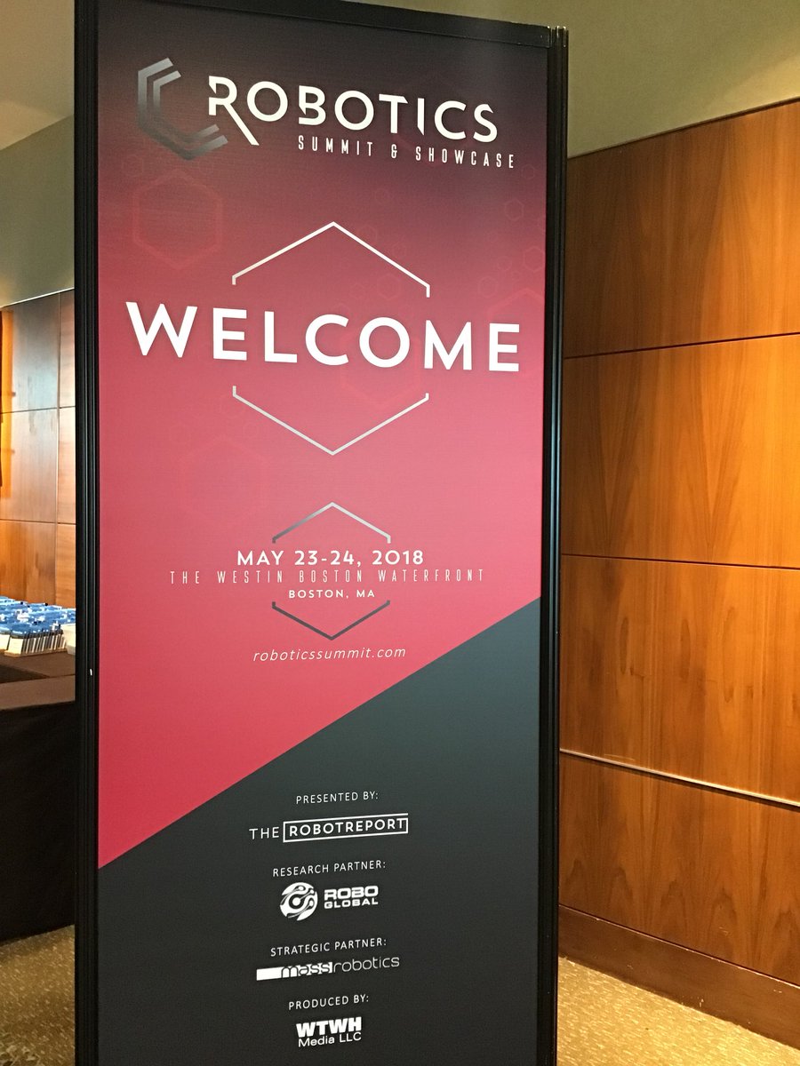 Robotics_Summit's tweet photo. Today is the day! Our first session gets started at 9:30 with Damion Shelton from @agilityrobotics ! See you soon! #RoboticsSummit2018 https://t.co/qR6ftvPsRB