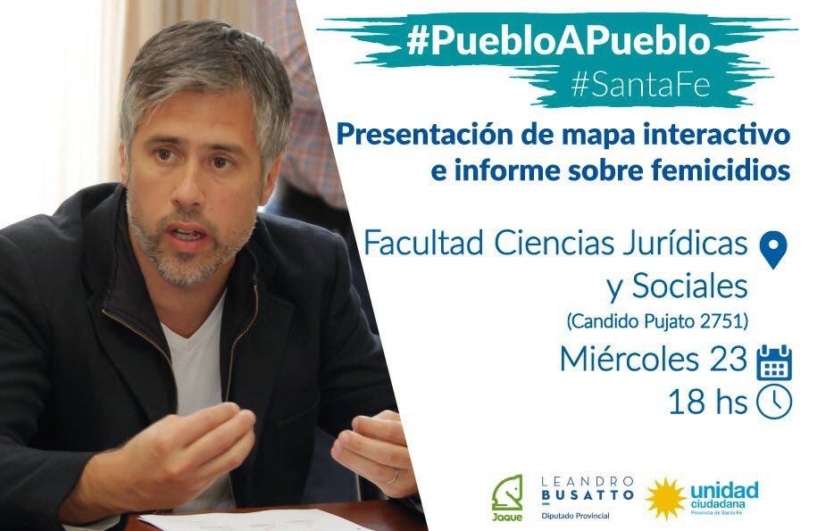 leandrobusatto's tweet photo. 📌 Hoy! En la #FCJS presentamos el mapa interactivo e informe sobre #Femicidios! Gracias a lxs chicxs de @JaqueFcjs por la invitación! Lxs esperamxs a todxs! https://t.co/Rg2lFJ3Jjl