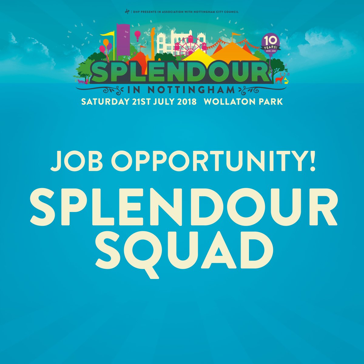 splendourfest's tweet photo. Are you interested in working at Nottingham’s hottest festival and becoming a part of the SPLENDOUR SQUAD? 
Of course, you are! We’re looking for confident and empathic individuals to provide excellent customer service to our attendees.

Find out more here:https://t.co/8ZVVPJLCQb https://t.co/9eWyzhSbdG