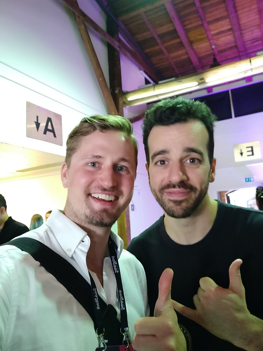 The greatest saas sales guy. And <a href="/Steli/">Steli Efti</a>. Love the energy 💪 #SaaStockHEL