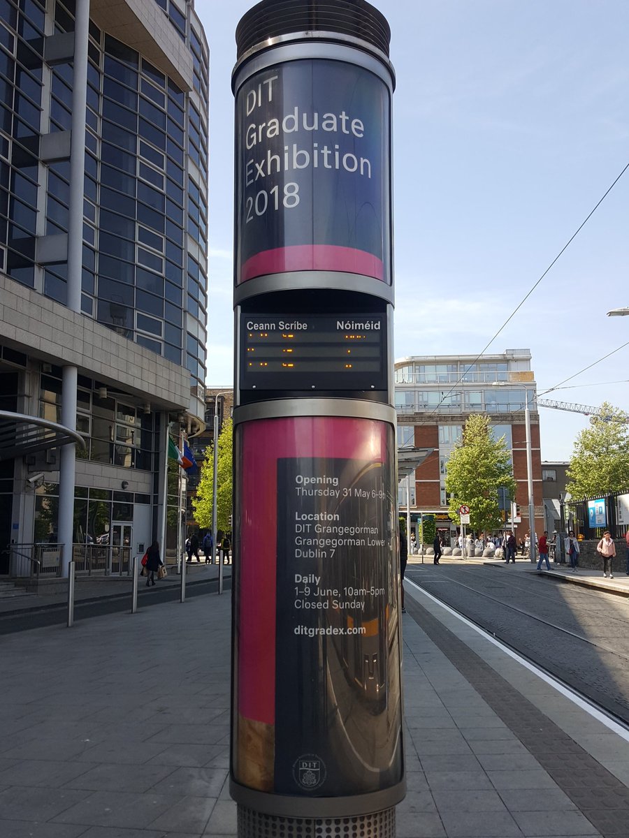 eoghansshanley's tweet photo. Posters starting to go up. At the smithfield Luas stop @DITGradEX. Show launches 31 May. #thisisdit https://t.co/TjHRUVdIH3