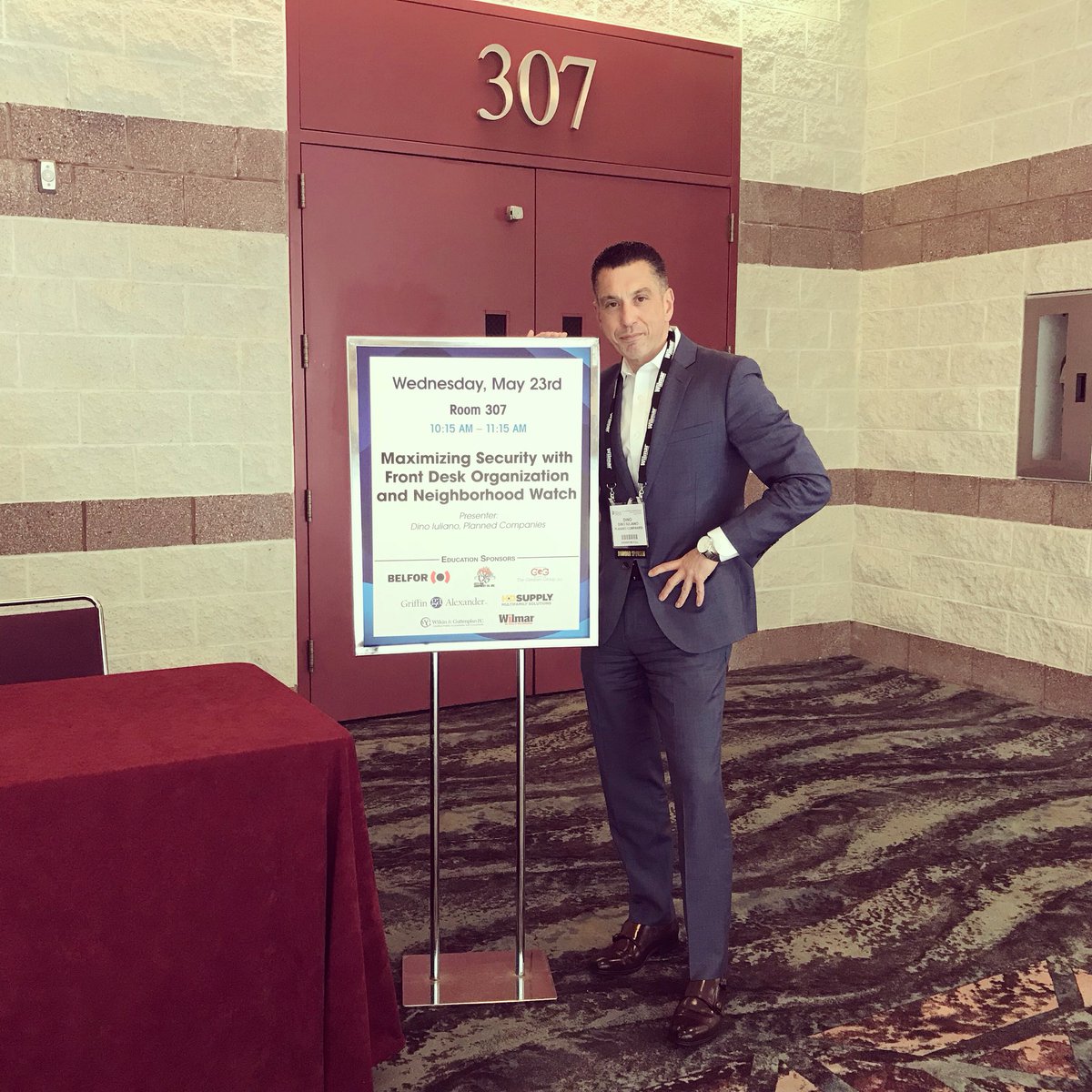 PlannedTeam's tweet photo. Dino Iuliano is ready to present at today’s Security Seminar at the @NJAptAssoc Conference. You can catch his class in room 307 from 10:15 to 11:15 AM. We hope to see you there! #NJAA2018 #SecurityTrends https://t.co/EpymIn1E8j