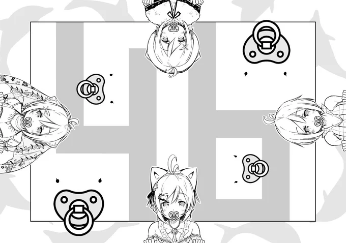 PCからだとスタンプ(おしゃぶり)できなさそうだったのでフリー素材仕様
#描いた絵におしゃぶりをつけさせるとバブみがつよい 