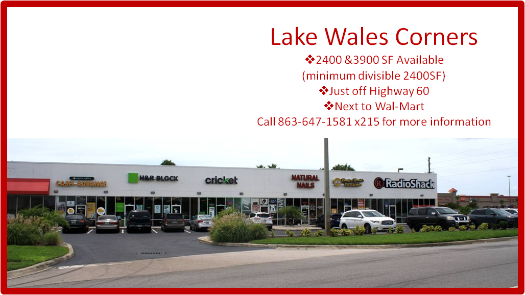 #spaceforlease #leasing #LakeWales #retail #newbusiness #secondlocation