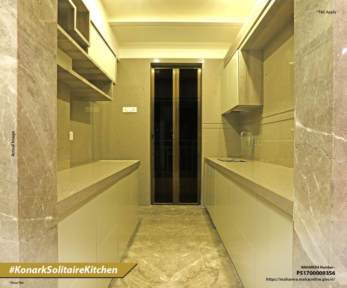 KonarkSolitaire's tweet image. Good food and a warm kitchen are what makes a house a home. Today's kitchen is all about a well-planned space that makes cooking a completely interactive experience among family and friends. 

#KonarkSolitaireKitchen #KonarkSolitaireInterior #ShowFlat #InternalAmenities #ZDZT