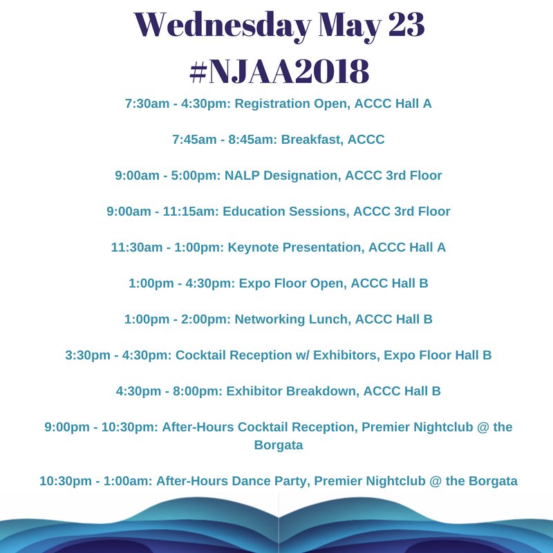 NJAptAssoc's tweet photo. Today’s #NJAA2018 schedule is full of events, education and networking. And don’t forget to head to the expo floor to see the best products and services available in our industry! https://t.co/QUlF0wvp63