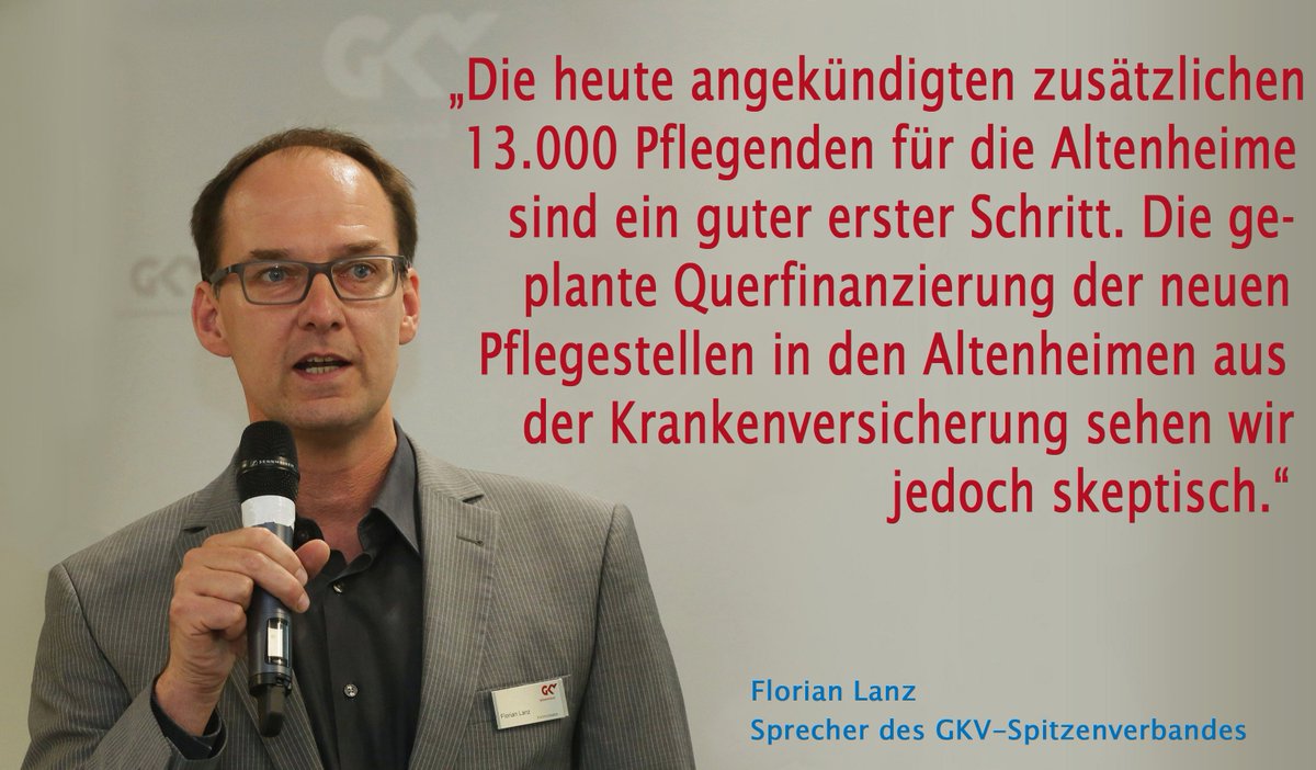 GKV_SV's tweet photo. Zum Sofortprogramm Kranken- u #Altenpflege des @BMG_Bund + @jensspahn sagt @GKV_Sprecher: Wenn hier mit einem Finanztransfer von der Kranken- in die #Pflegeversicherung begonnen wird - wo hört das dann auf? #Pflegesofortprogramm Das gesamte Statement: https://t.co/0Hx0RWaCLA https://t.co/RXqz2MD9Pl