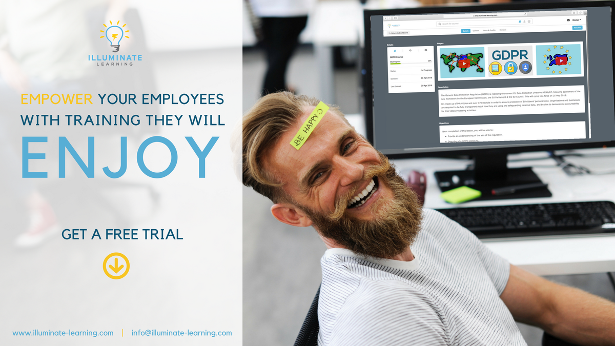 illuminateRG's tweet photo. Are you as confident as this guy about your #GDPR training? No? That's ok - you're not alone! We can help you on your path to success with online, engaging courses that can be tailored to your industry. #Elearning #GDPRcourse #GDPRready  https://t.co/7QmRUERAA1 https://t.co/gpvWqMQY3e