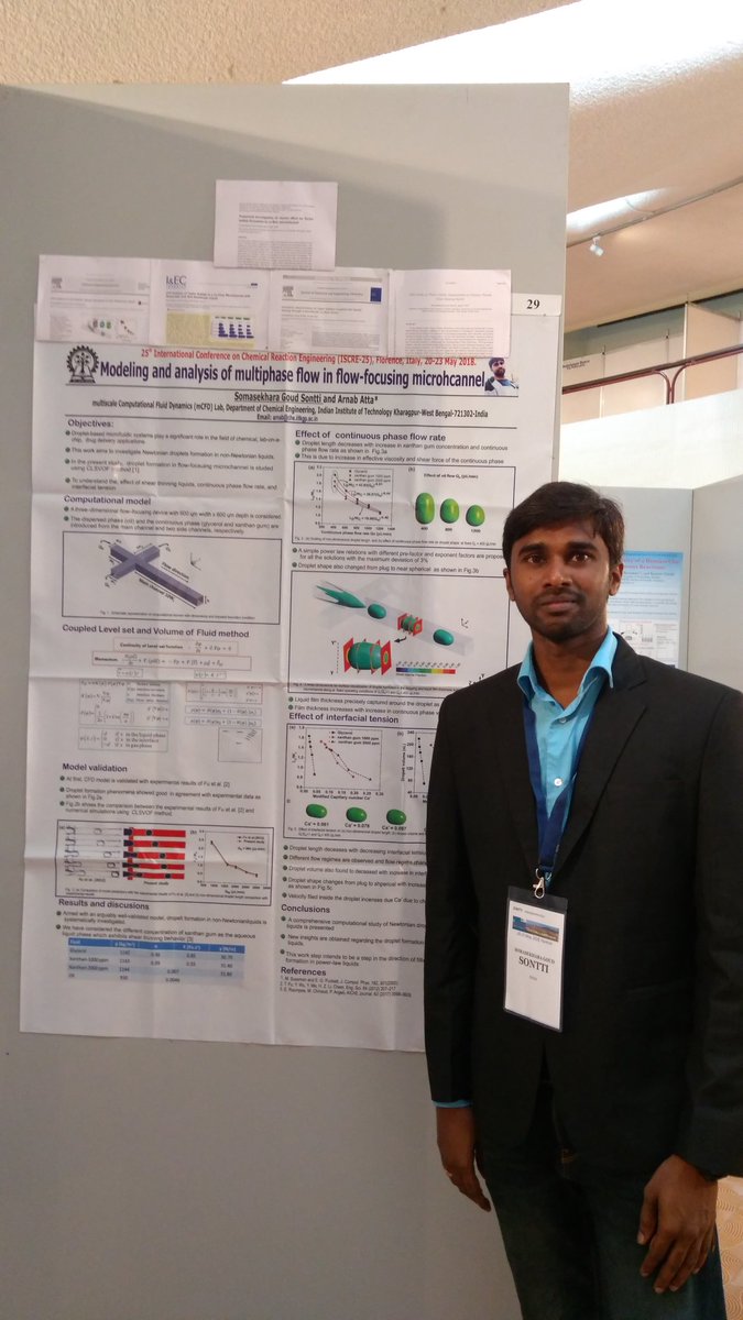 sekhariitkgp's tweet image. It was really nice🤹 opportunity to shake hands 🤝 with worldwide🌏 researchers🤵 and pioneer Professor's. Really enjoyed my poster presentation at #ISCRE_25. My sincere thanks to scientific and organising team. #Multiphase_flow #Future_goals #mCFD_Group #IIT_Kgp.
#florence😍