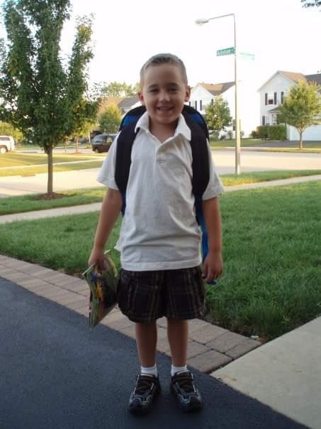 AmyRob01's tweet photo. This was his first day of Kindergarten. Today he graduates 8th grade! So proud of the young man he is becoming. The best is yet to come! #DontBlink #SlowDownTime #MyFirstKid https://t.co/4J4AzRWg7i