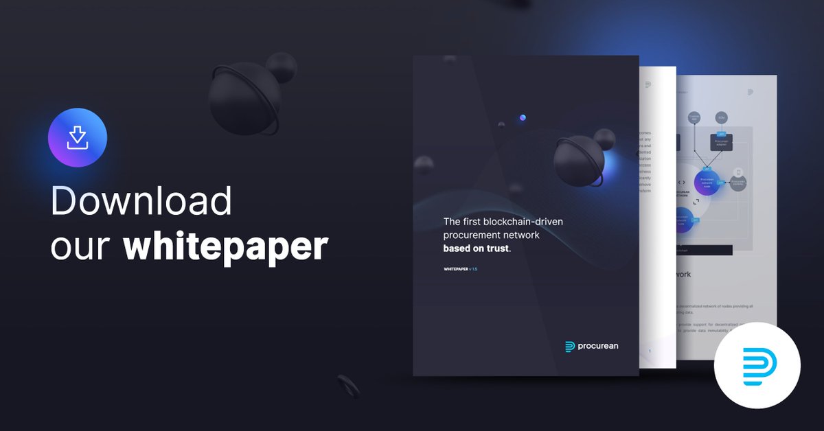 Find out how Procurean will decentralize and restore trust in trade, empower businesses worldwide and transform digital procurement.

Download our whitepaper -> procurean.network

#Blockchain #Procurement #Network #Whitepaper #ICO #Business #Procurean #Trade