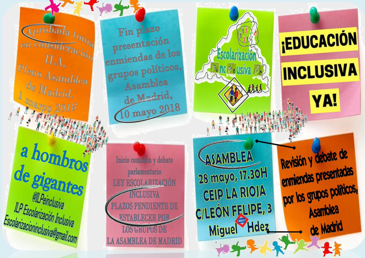 ILPeinclusiva's tweet photo. Siempre es el momento oportuno para participar, para proponer #EducaciónInclusiva para cumplir con los derechos fundamentales
#DerechoALaEducación #DDHH
Enmiendas registradas https://t.co/fMIs6ZsLF5

Asamblea análisis colectivo de enmiendas #28mayo 17:30h CEIP La Rioja #Vallecas https://t.co/rf5P1Zp12t
