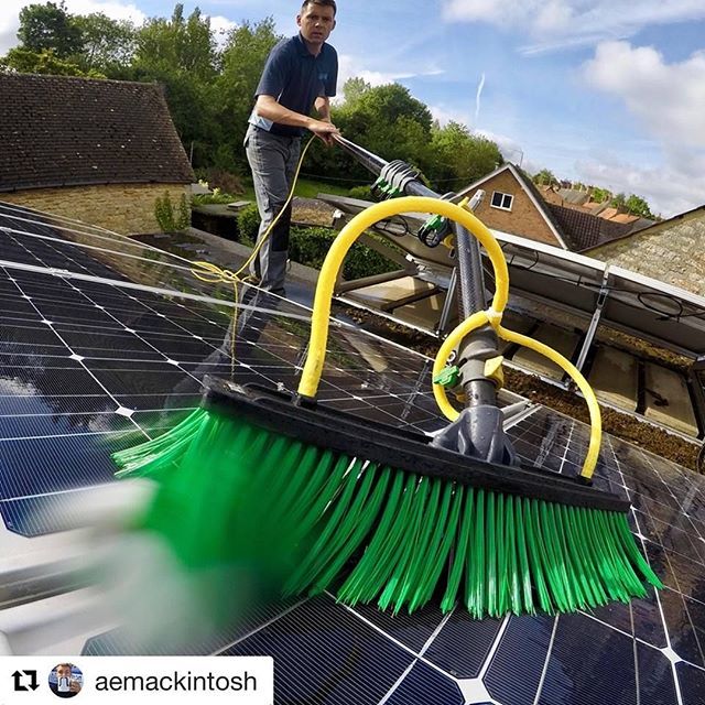 Repost @aemackintosh cleaning solar panels with a little help from Unger! 💦