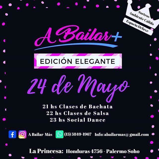 ABailarMas's tweet photo. Mañana es el Día!!!💃🕺🏼🎶
.
Encuentro con amigos y la mejor música a partir de las 20:30hs
.
.
.
 #ElLugarDondeTodosNosEncontramos #edicionelegante #clasesdesalsa #clasesdebachata #pistadebaile #musica #comida #tragos #amigos #encuentro #diversion #salsa #bachata #baile #e… https://t.co/XgjLLve93U