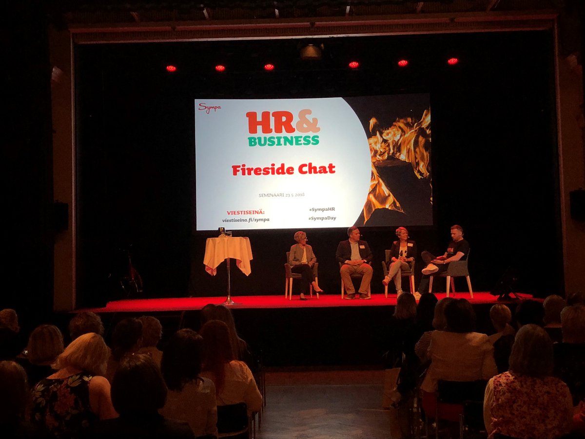 SympaHR's tweet photo. Our core topic "HR &amp; Business" discussed by HR leaders around our fireside chat at Sympa HR seminar. #SympaHR #SympaDay https://t.co/luWYDIJfTZ