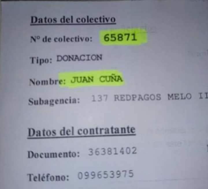 El ex jugador de las selecciones de Cerro Largo y Tacuarembó, Juan Cuña, atraviesa por un momento complicado de salud en Montevideo. Quienes quieran colaborar lo pueden hacer en esta cuenta.
