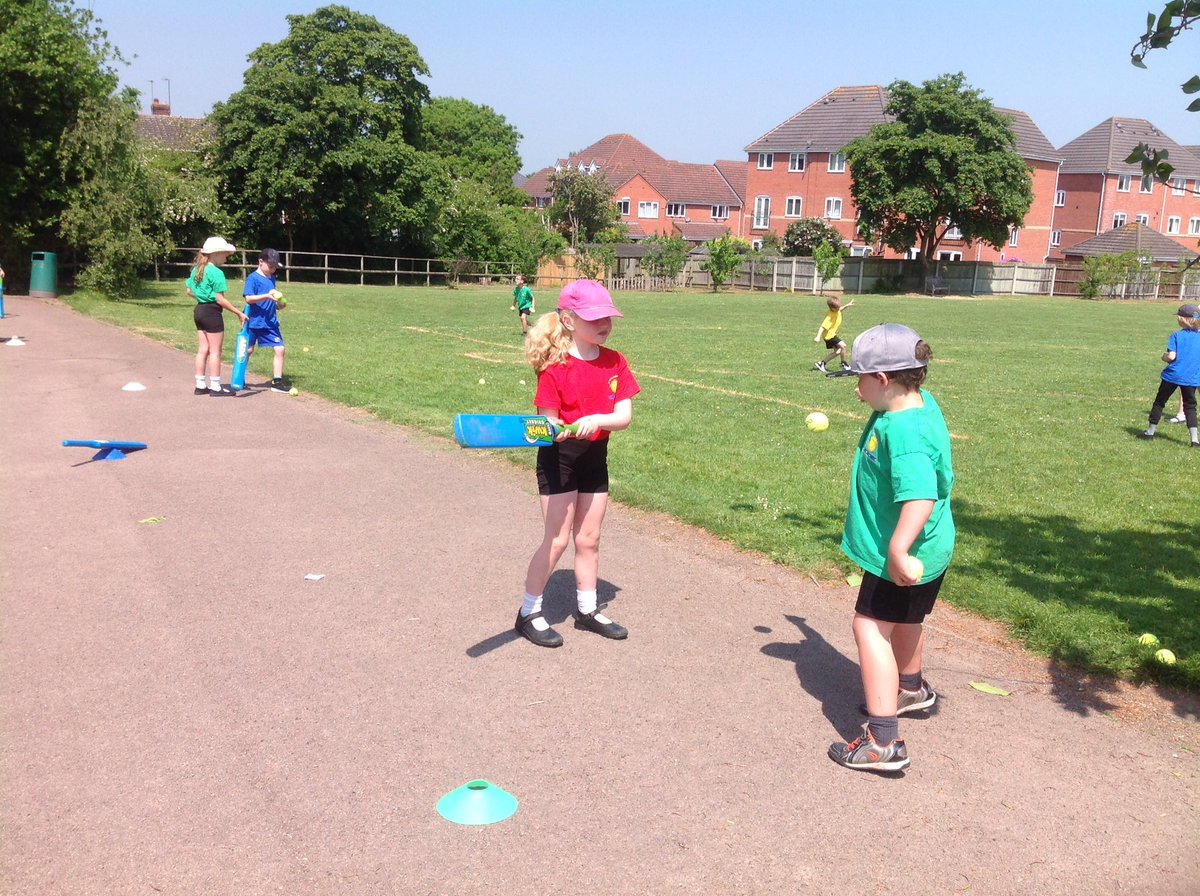 Today we learnt how to bat in cricket!