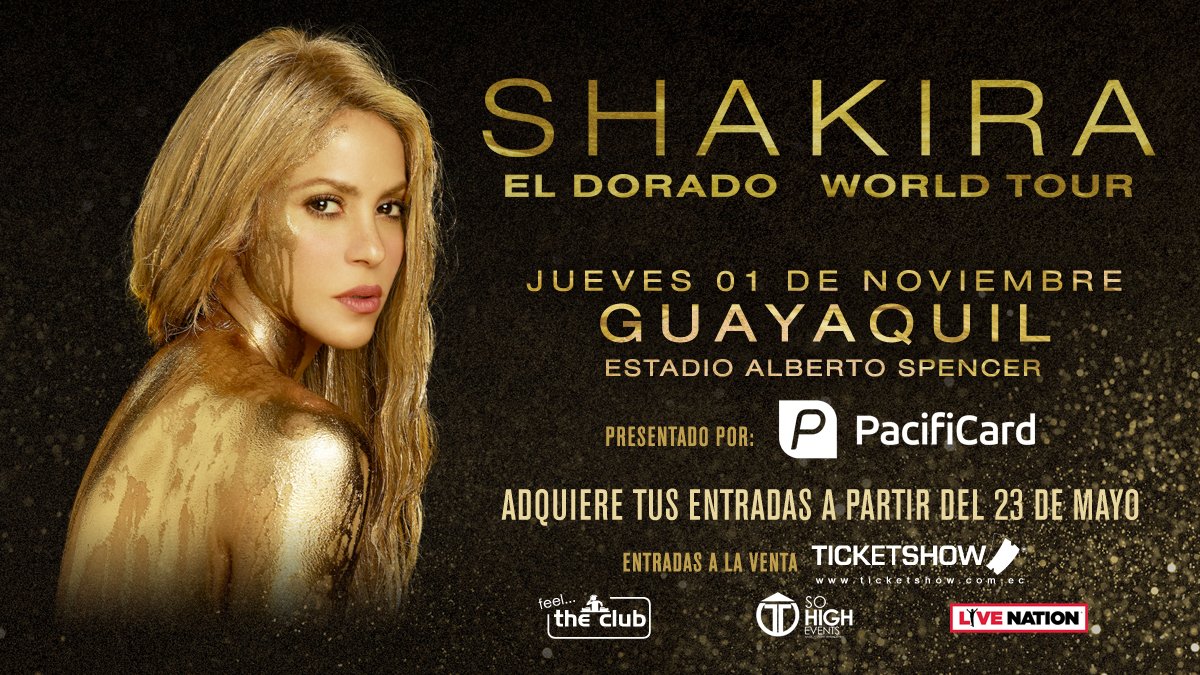 ¡Ecuador esta de fiesta! Empezó la venta de entradas para <a href="/shakira/">Shakira</a> tanto online como en físico: Todas las modalidades de pago están disponibles para ustedes desde hoy. Para mayor información: ticketshow.com.ec #Ecuador #Shakira