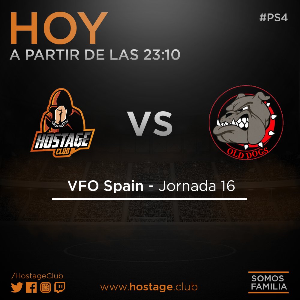 HostageClub's tweet photo. #FIFA⚽️
Hoy #XBOX descansa en @VFOspain debido a un "bye" pero se enfrenta a @RedsGaming_ESP en la @ligaitfaspain.
Y en ps4 como siempre, partido importante:
🎮 #PS4
⏰ 23:10
🆚 @OLDDOGS666
#GoHOSTAGE💪 https://t.co/fv3aZaEKVp