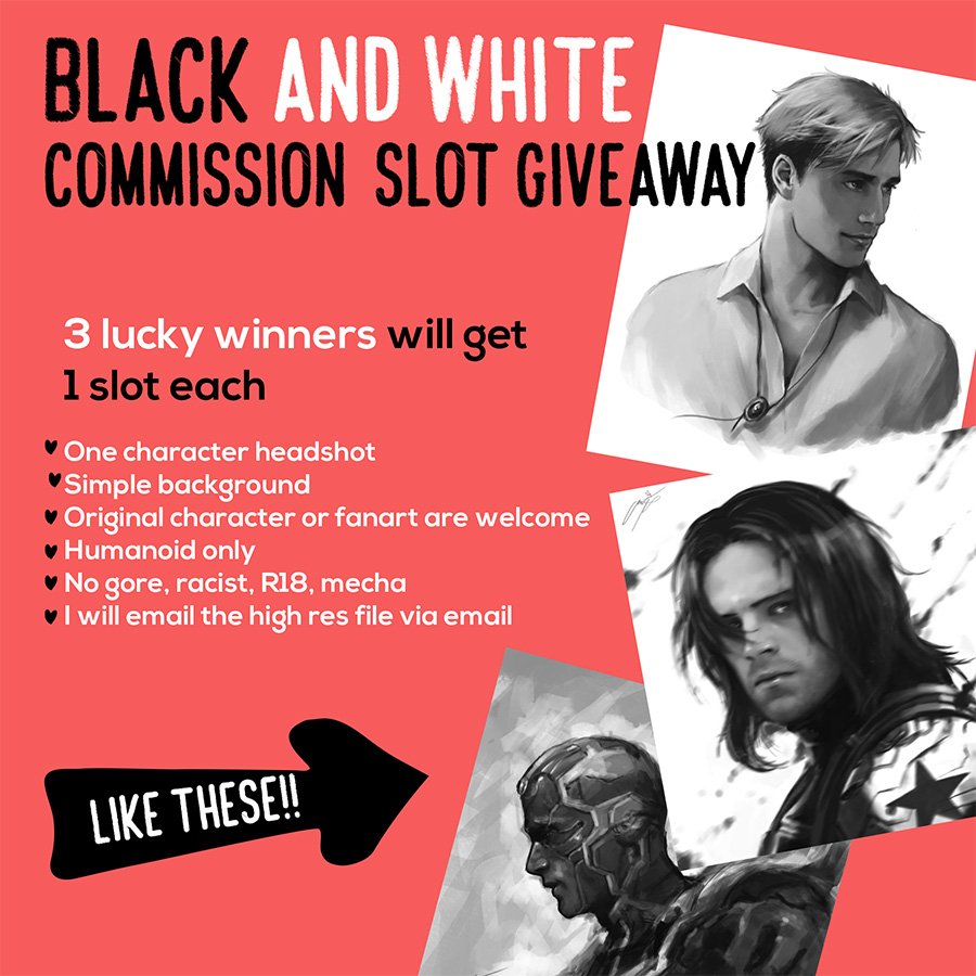 agikun's tweet photo. Dear Followers~

I’m conducting a survey for better art blog content in the future~
All u need to do is:

Be my followers

fill this survey: 
https://t.co/SkKVorOVzO

and RT this post, once! 

I’ll pick 3 random participants to get FREE BNW commission. 
Thanks #survey #giveaway https://t.co/u1fGRCgIpB