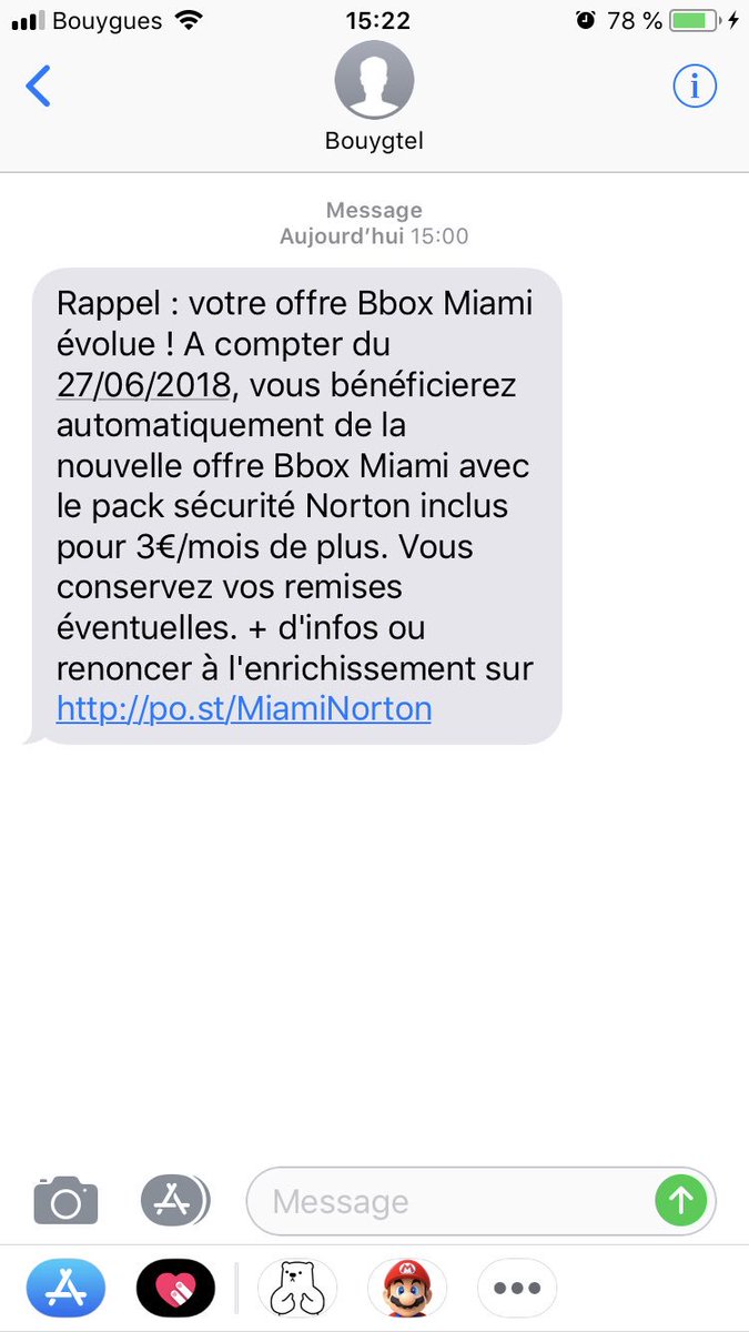Alexis2MP's tweet image. Hyper sympa ce système de vente forcée @bouyguestelecom 🙂 Heuresement que j’ai lu le message jusqu’au bout hein
