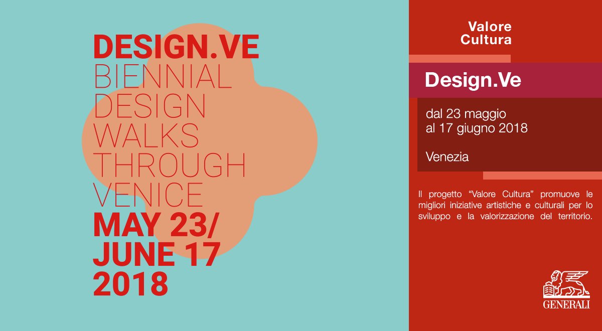GeneraliItalia's tweet image. Con #designve, #ValoreCultura per la prima volta si apre al mondo del design. Ti aspettiamo fino al 17 giugno con le opere di diversi artisti internazionali! L’ingresso è gratuito per tutti. #designwalks