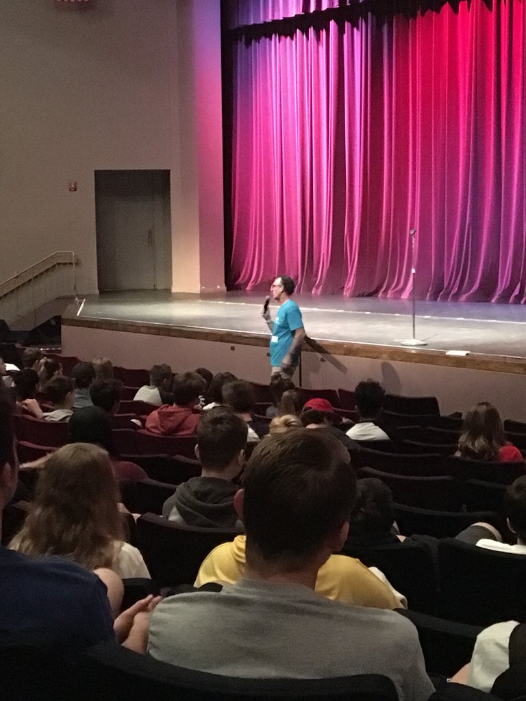 CoachHoranSTCE's tweet photo. A day of inspiration at STCE today! David Flood reminding us to take care of ourself and one another! https://t.co/5P39CMNAZy