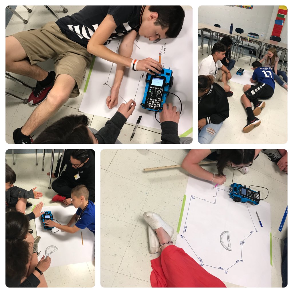 SISmathematics's tweet image. Team Perseverance designs a path using   TI-Rovers.