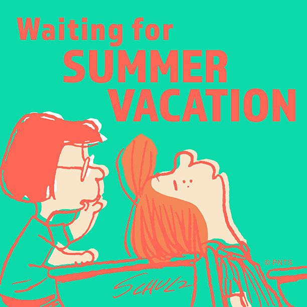 PEANUTS on Twitter "Counting down the days until summer vacation.…