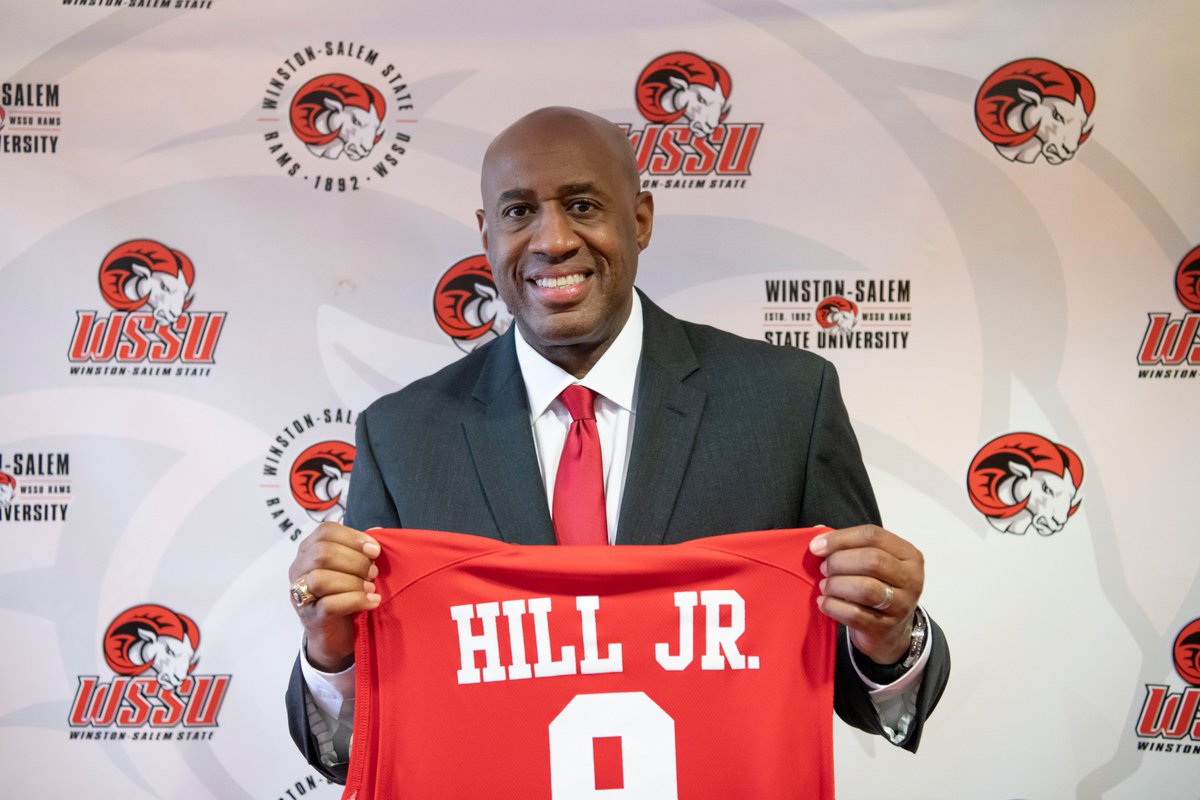WSSU_Athletics's tweet photo. Check out photos from Monday's Press Conference as we introduced Cleo Hill Jr. as our 9th Head Men's Basketball Coach!! 

#WeSeeRed | #9thCoach https://t.co/kUxtiOG2mH