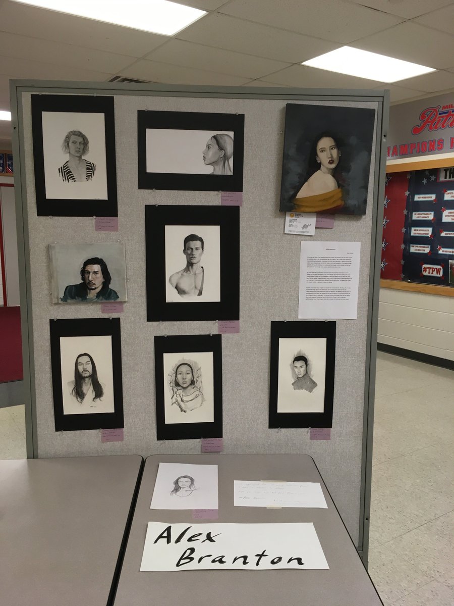 Patriot_Art's tweet photo. The 2018 Senior Art Show was a huge success! Please enjoy the work of our talented and amazing artists! Please congratulate Trinity as our artist of the year! #MSHSActivities @MPS2Ed @MPSArts #TPW #Proud2bMPS https://t.co/cPwJIvPkUj