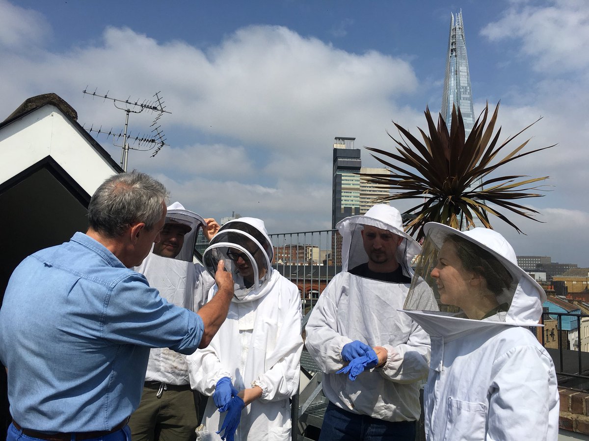 Amazing morning looking at the bees and learning more about them and there nectar !!!! Thanks #bermondseystreetbees !!!!  <a href="/michelrouxjr/">Michel Roux Jr</a> <a href="/BalvenieUK/">The Balvenie UK</a> good memories about the craftman’s series !!