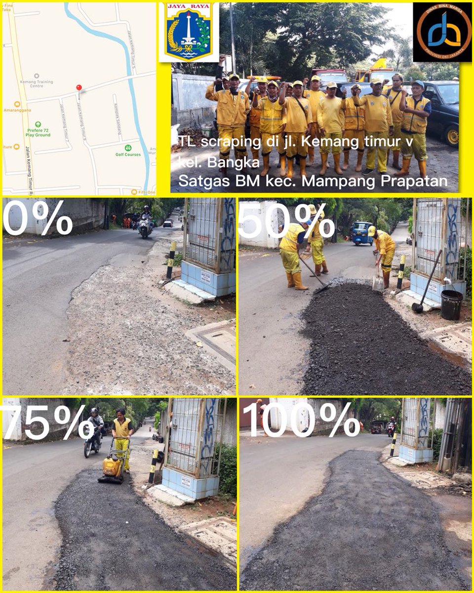 SDBMmampang's tweet photo. Tim 2) kegiatan SDBM Mampang prapatan today @BinaMargaDKI @binamargajaksel @DinasPemel @PemelBinaMarga @DKIJakarta @RadioElshinta @aniesbaswedan @sandiuno #timkuning π https://t.co/RVFyZIRvFG