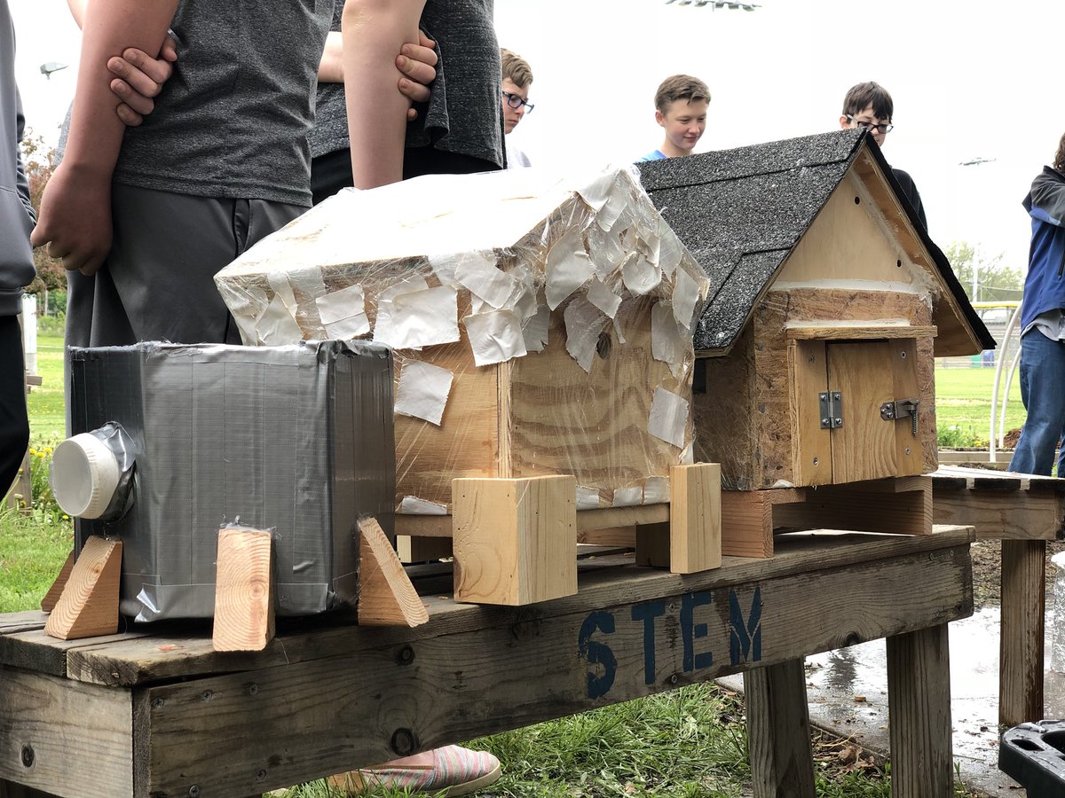 edUcation_frwd's tweet photo. Prepping for the #FloodTest with our latest #TinyHome #Science #Seminar
Some brilliant @STEM_Saratoga students have created these “structures” to brave the elements of Mother Nature, today! @NSTA @nacol @knowledgeworks @STEMForward @EdReimagined @gatesed https://t.co/MGCAFzlS9N