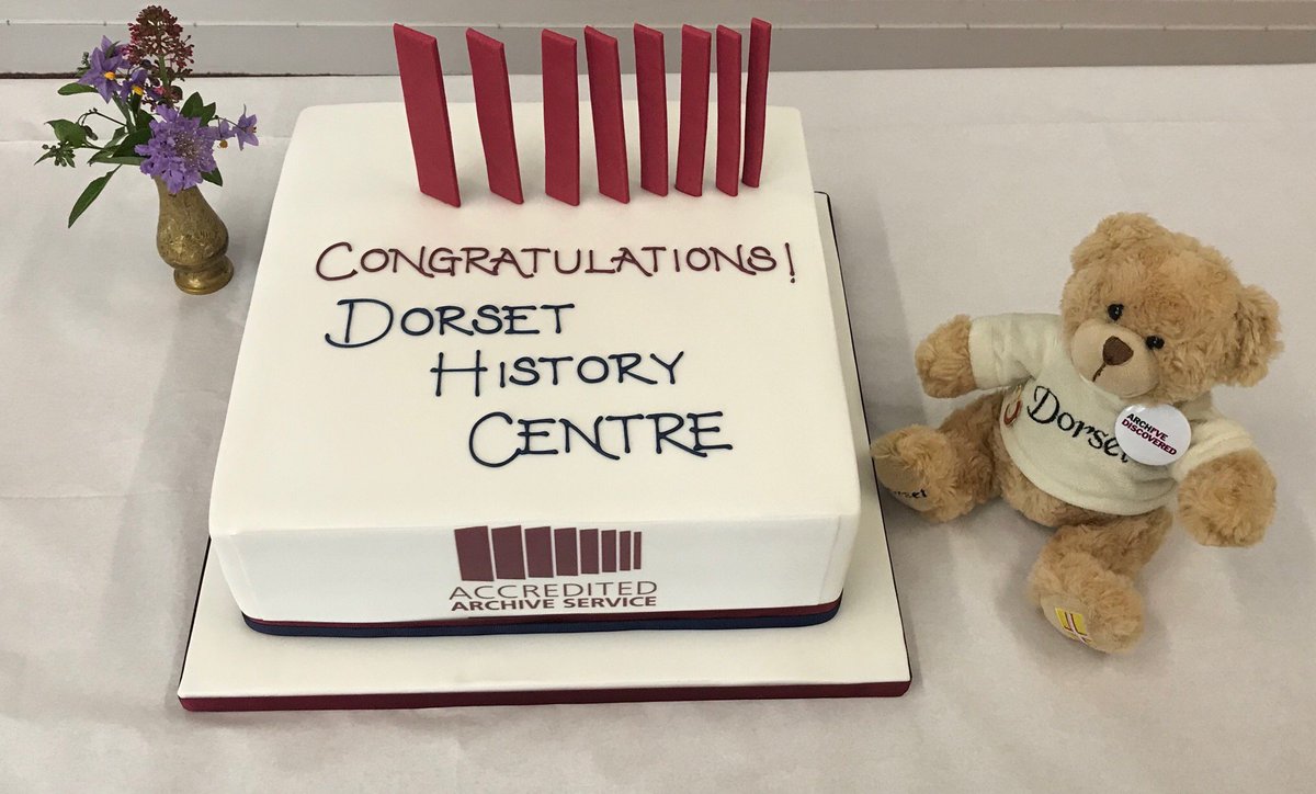 DorsetArchives's tweet photo. Weβre all set to celebrate our #archivesaccreditation this afternoon πππ°
#archivebear Regis canβt wait to try the award winning cake provided by Angel Cake Company #Poundbury π https://t.co/Dlv5Ijk1X6