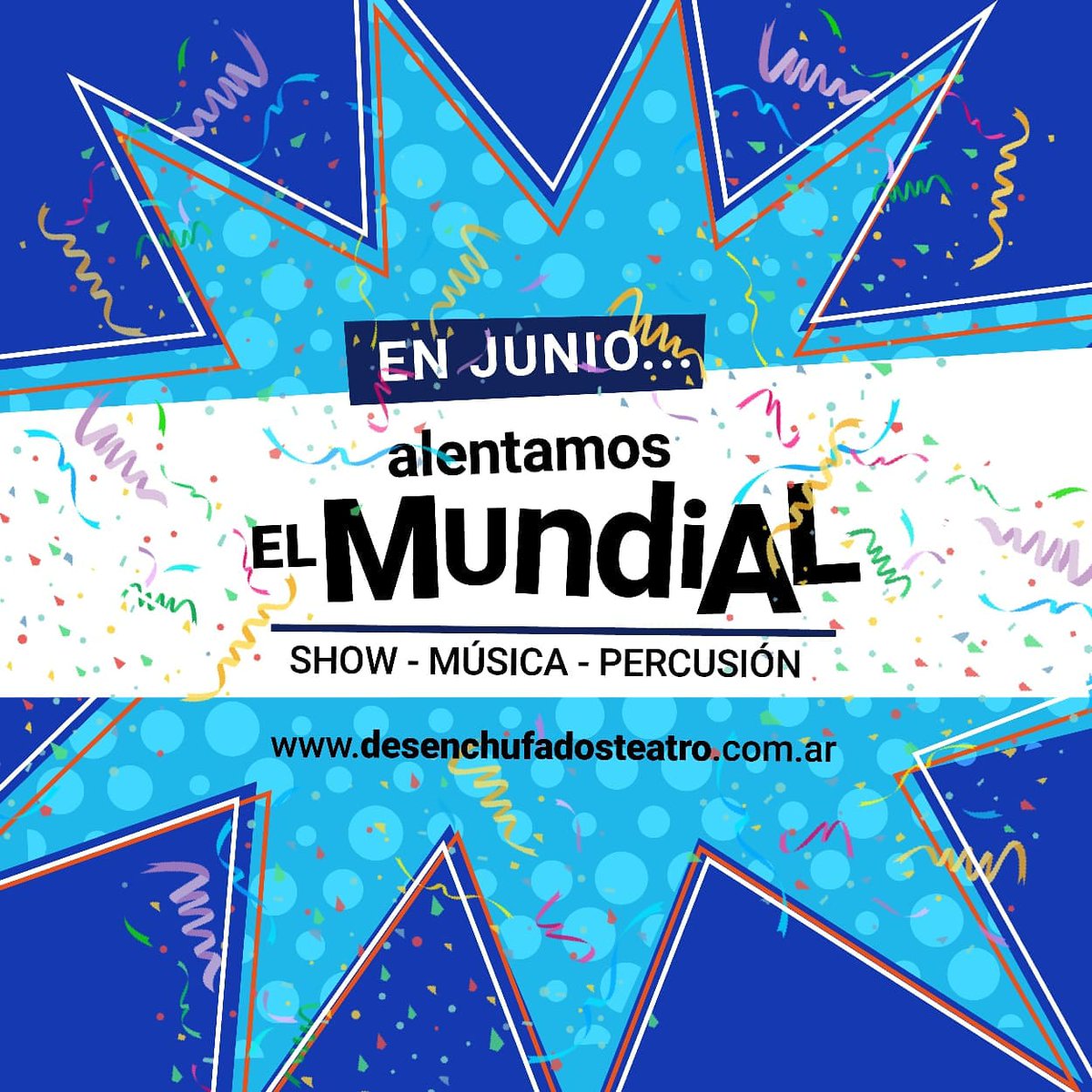 ¡Falta poco para el #mundial y para nuestra nueva presentación en vivo!
#desenchu #animateajugardesenchufado #aguantelaseleccion