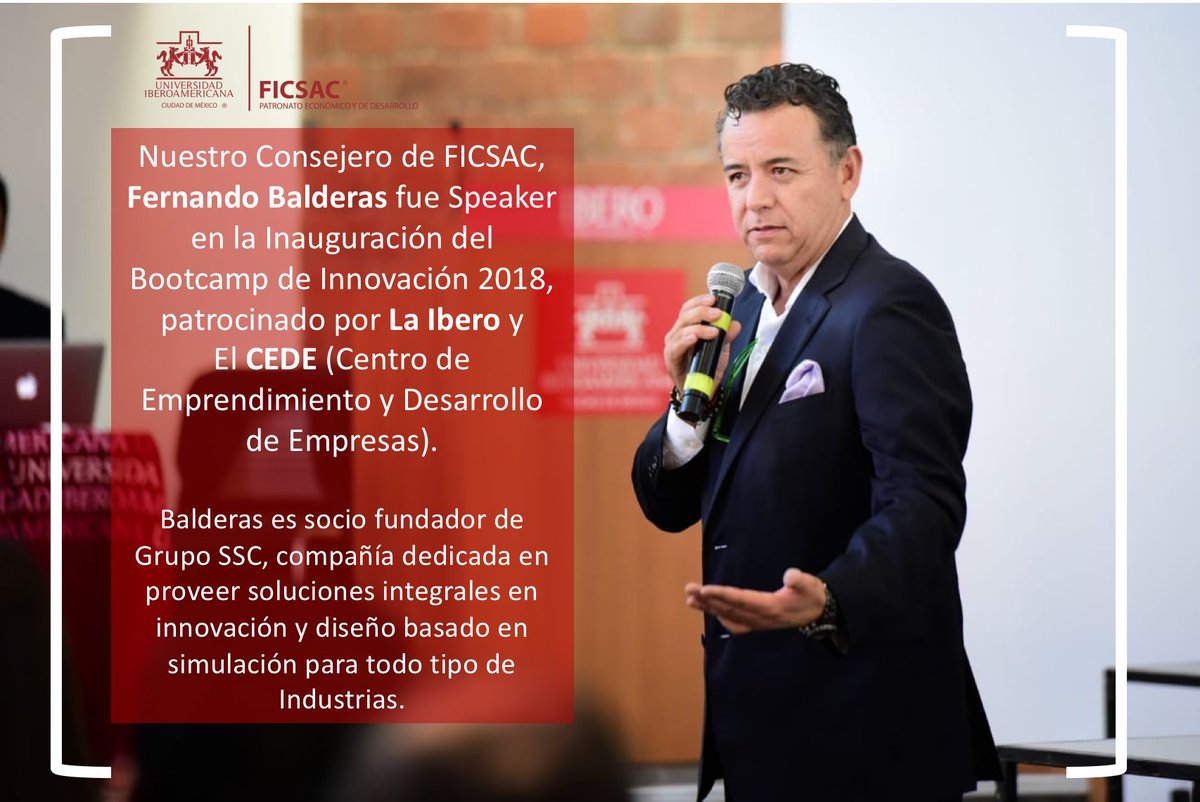 PatronatoIbero's tweet photo. Ayer, nuestro consejero @fer_balderas Fue Keynote Speaker en el Bootcamp de Innovación de la CDMX, patrocinado por @IBERO_mx y @IberoCEDE. #FICSAC https://t.co/pmhAVKNBiB https://t.co/PMB4fl0Yjh